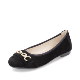 Pantofi dama eleganti, piele naturala nabuc, D0K10-02, negru