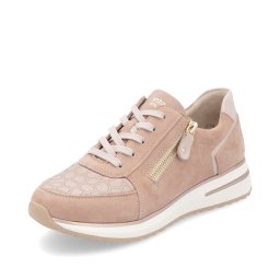 Pantofi dama sport, piele naturala nabuc, D1G10-31, roz prafuit