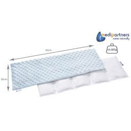 Medi Partners Thermophor with cherry seeds large 20x60 – 5 chambers Minky – Light blue