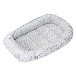 Medi Partners Baby cocoon/nest – Glade + gray Minky