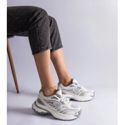 Gemre Pantofi sport gri pentru femei Limon