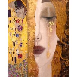 Set pictura pe numere, cu sasiu, Gustav Klimt, 40x50 cm