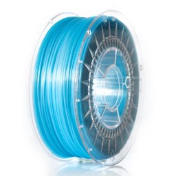 Filament: PLA albastru azur, semitransparent 1kg 195°C ±0,5% DEV-PLA-1.75-BLT