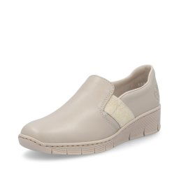 Pantofi dama, piele naturala, 53784-60, crem