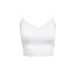 ONLY Top Onlvicky Lace Seamless Cropped 15190175 11-0601 TCX bright white