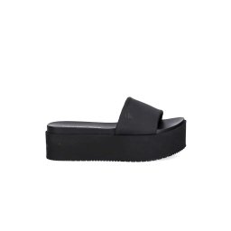 CALVIN KLEIN Sandale Flatform Sandal Slide In Nylon YW0YW01791 0GJ triple black