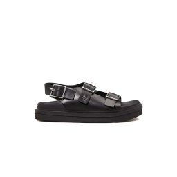 CALVIN KLEIN Sandale Flat Molded Sandal Buckle YW0YW01785 0GJ triple black