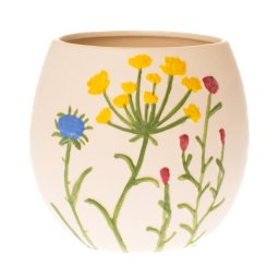 Vaza Floral, Ceramica, Crem, 12 cm ComfortTravel Luggage