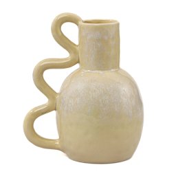 Vaza Pot, Ceramica, Crem, 22cm ComfortTravel Luggage