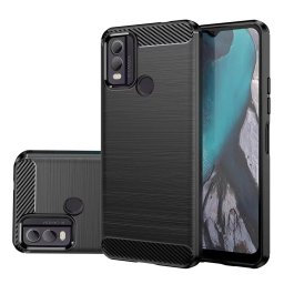 Husa Techsuit Carbon Silicone - Husă silicon - compatibil cu Nokia C22 - culoare Negru