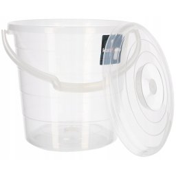 Găleată transparentă cu capac de măsurare 15l