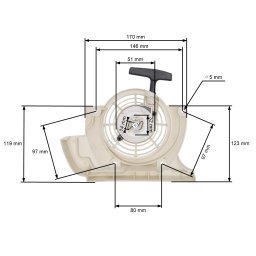 Demaror motocoasa compatibil Stihl FS400 FS450 FS480