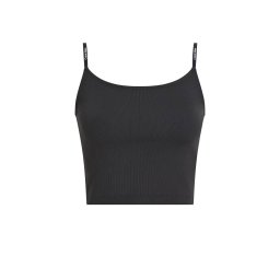 CALVIN KLEIN Top Logo Elastic Strappy Top J20J225312 BEH ck black