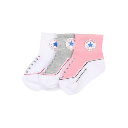 CONVERSE Șosete 'INFANT' gri / roz / alb