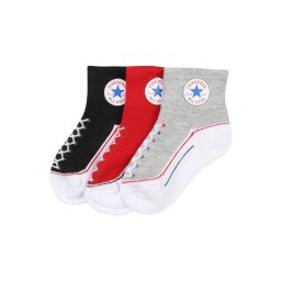 CONVERSE Șosete 'INFANT' albastru / gri / roșu / negru / alb