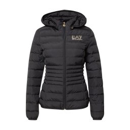 EA7 Emporio Armani Geacă de primăvară-toamnă 'Giubbotto' alb kitt / negru