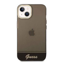 Husa Guess Outline Translucent pentru iPhone 14 Negru