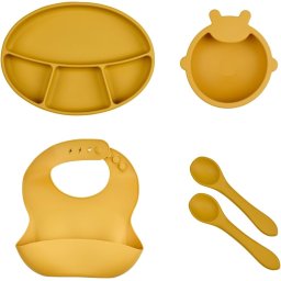 Pachet vesela din silicon - Galben