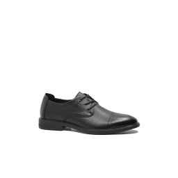 Pantofi bărbați Mels stil derby, negri, din piele naturală-44 EU