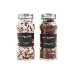 Set cadou Cole&Mason sare cu chili aromatic și piper Sichuan