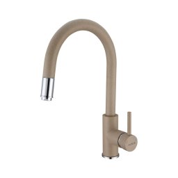Baterie de chiuvetă cu cap de duș detașabil ALVEUS 1129020 DELOS 38 cm bej