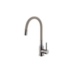 ALVEUS MINTAS 1144429 - Baterie de chiuvetă cu braț flexibil, 34 cm, inox/bej