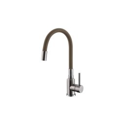 Baterie de chiuvetă cu pipă flexibilă ALVEUS 1144428 MINTAS 34 cm crom/bej