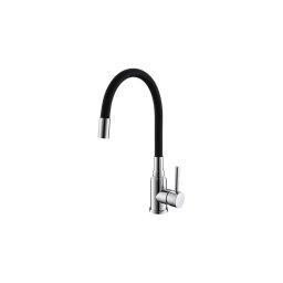 Baterie de chiuvetă cu pipă flexibilă ALVEUS 1144427 MINTAS 34 cm crom/negru
