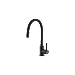 Baterie de chiuvetă cu pipă flexibilă ALVEUS 1144433 MINTAS 34 cm negru mat