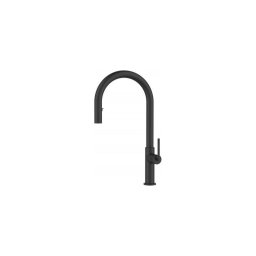 Baterie de chiuvetă cu cap de duș detașabil ALVEUS 1150895 ORION 44,2 cm negru mat