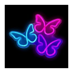2Kids Toys - Decorațiune neon de perete LED/5W/USB, model Fluturi