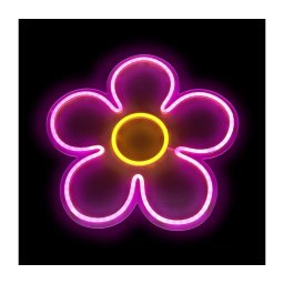 2Kids Toys - Decorațiune de perete neon LED Floare, 5W, USB