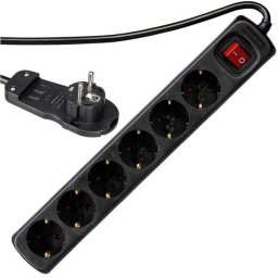 Prelungitor REV Multiple Socket Outlet Smart 6-fold 2m black