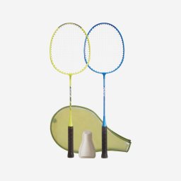 Set badminton 2 rachete Fun BR130 Verde-Albastru Adulți