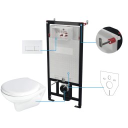BORO – Set WC Îngropat 6 în 1 CMOA6SPW Finisaj: Bianco (alb)