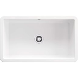 LUMI – Chiuvetă Ceramică, 1 Cuvă, ZCU_610D Finisaj Alb Lucios ✨