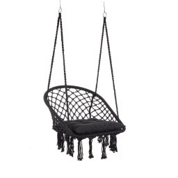 Set 2 hamace bumbac negru Javier 88x69x130 cm