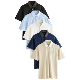 Next Tricou bej / bej deschis / bleumarin / albastru deschis / negru