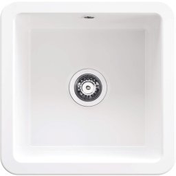 LUMI Chiuvetă ceramică Montare Încăstrată/Sub Blat, ZCU_610B Finisaj Alb Lucios ✨
