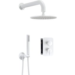SILIA – Set de Duș Îngropat cu BOX și Cap de Duș Rotund, BXYYAQSM Finisaj Bianco ✨