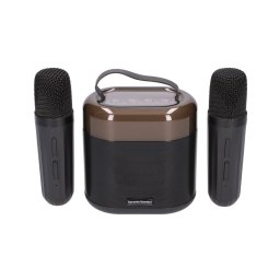EXTRALINK KIDS KARAOKE LED SPEAKER 2 MICROPHONES BLACK