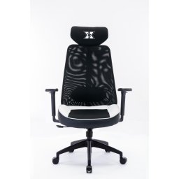 Scaun gaming Serioux Kyrian, adjustabil, piston pe gaz clasa 4, manere 3d, tetiere reglabile, baza stea cu 5 picioare, suporta pana la 150 kg, alb