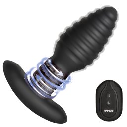Rimmers Model-E Vibrating Rimming Plug with Remote Control Black