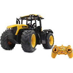 Tractor RC cu telecomanda JCB Fastrac, Lungime 36 cm, Scara 1:16, 2.4 Ghz, sunet si lumina LED fata, 6+