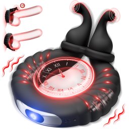 SuperLove Dual Motor Tickling Vibrating Ring Black