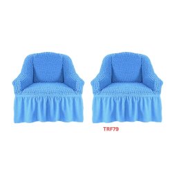 Huse Elastice Pt Fotolii Set Cu 2 Buc., Creponate, Cu Volan, Cod TRF79