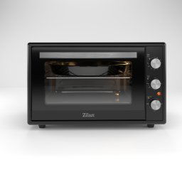 Cuptor electric zilan zln2433, putere 2000w, capacitate 65l, geam dublu, timer, termostat, 3 trepte putere, interior emailat, negru