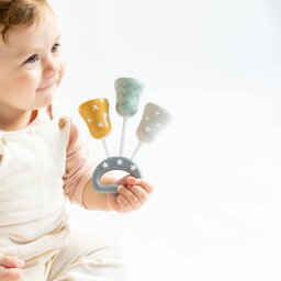 Primul meu zornaitor vintage cu clopotei blue