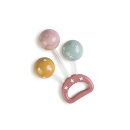 Primul meu zornaitor vintage cu clopotei pink