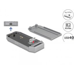 Rack extern USB4 type C la M.2 NVMe SSD tool free, Delock 42033